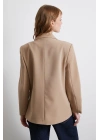 Klasik Poliviskon Ceket Bej