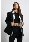 Klasik Poliviskon Ceket Siyah
