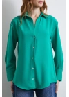 Klasik Saten Gömlek Yeşil