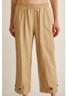 Lastikli Salaş Pantolon Bej