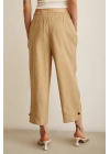 Lastikli Salaş Pantolon Bej