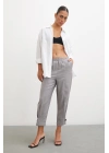Lastikli Salaş Pantolon Gri