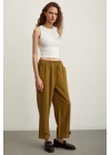 Lastikli Salaş Pantolon Haki