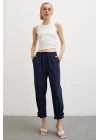 Lastikli Salaş Pantolon Lacivert