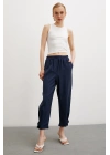 Lastikli Salaş Pantolon Lacivert