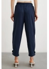 Lastikli Salaş Pantolon Lacivert