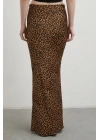 Leopar Desenli Verev Etek Kahve