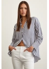 Multi Çizgili Gömlek Lacivert