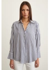 Multi Çizgili Gömlek Lacivert
