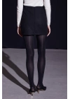 Önü Katlı Kaşe Etek Siyah