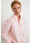 Pamuklu Klasik Gömlek Pembe