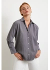 Paralel Çizgili Gömlek Antirasit