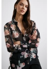 Paris Desenli Gömlek Siyah