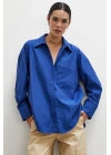 Poplin Gömlek Lacivert
