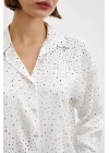 Puantiyeli Gömlek Beyaz