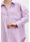 Regular Fit Poplin Gömlek Lila