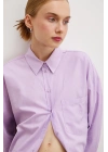 Regular Fit Poplin Gömlek Lila