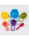 Renkli Ölçü Kaşığı 6 Lı Set