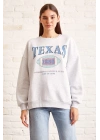 Şardonlu Texas Sweatshirt Gri