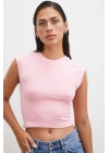 Sıfır Kol T-shirt Pembe