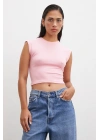 Sıfır Kol T-shirt Pembe