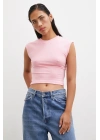 Sıfır Kol T-shirt Pembe