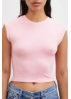 Sıfır Kol T-shirt Pembe