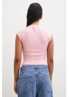 Sıfır Kol T-shirt Pembe