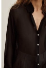 Şifon Gömlek Siyah