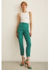 Skinny Kumaş Pantolon Yeşil