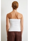 Straplez Top Beyaz
