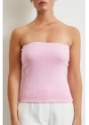 Straplez Top Pembe