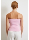Straplez Top Pembe