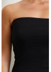 Straplez Top Siyah