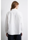 Taş Detaylı Gömlek Beyaz
