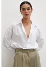 Tek Cepli Oversize Gömlek Beyaz