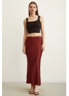 Verev Saten Etek Bordo