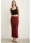 Verev Saten Etek Bordo