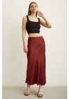 Verev Saten Etek Bordo