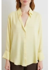 Viskon Saten Gömlek Sarı