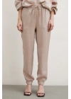 Yanı Şeritli Jogger Eşofman Altı Bej