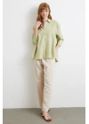 Yırtmaçlı Fakir Kol Gömlek Mint