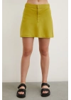 Yüksek Bel Şort Hardal