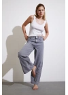 Yüksek Bel Wide Leg Jean Füme