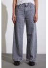 Yüksek Bel Wide Leg Jean Füme