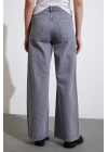 Yüksek Bel Wide Leg Jean Füme