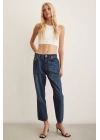 Yüksel Bel Mom Jean Lacivert