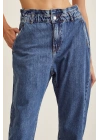 Beli Lastikli Mom Jean Mavi
