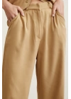 Geniş Paça Pantolon Camel