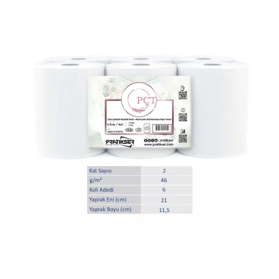 PÇT - Hareketli Havlu - 2Ply - 3 Kg/6 Rulo